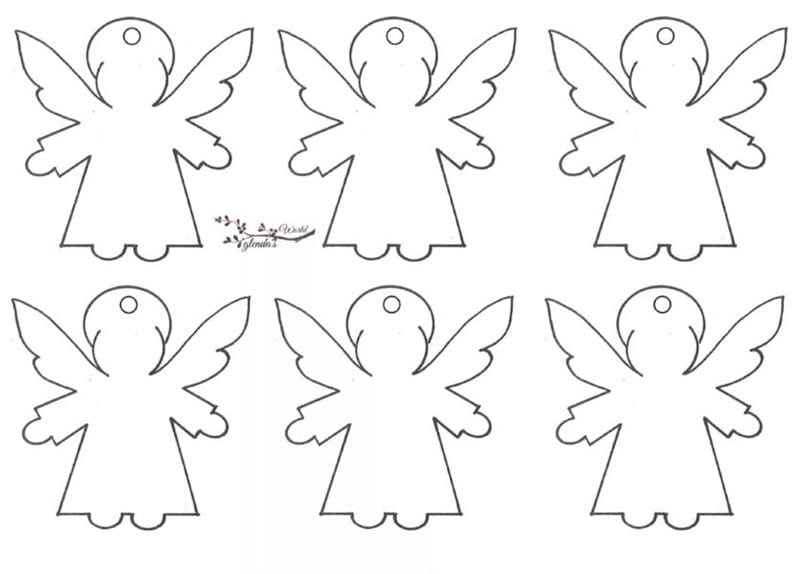 Ангелочки из бумаги: 80 шаблонов для распечатки и вырезания #8