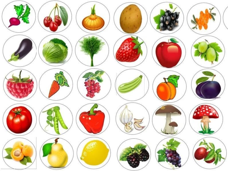 130 картинок для детей с овощами и фруктами #36