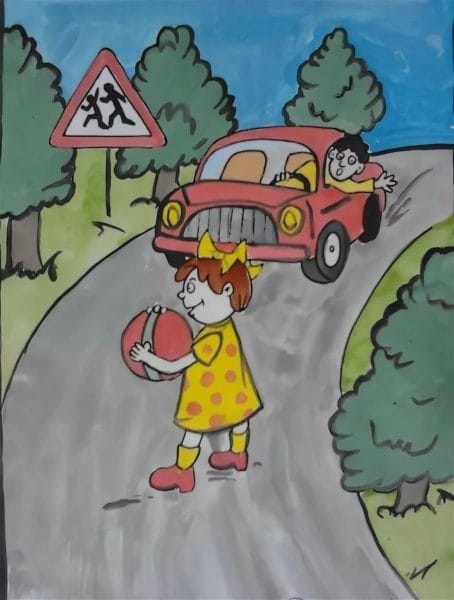 Безопасная дорога глазами детей: 190 рисунков по ПДД #92