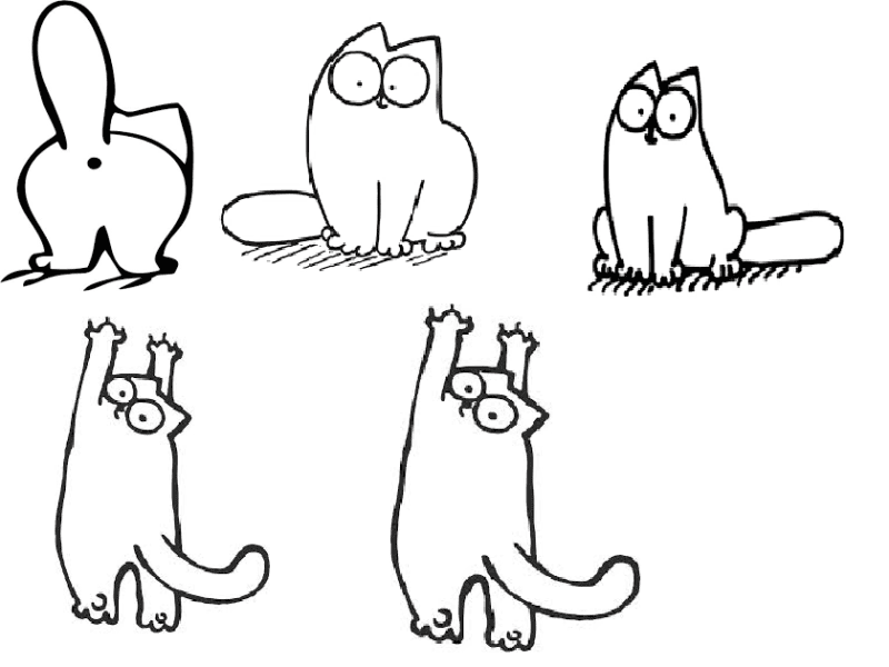 215 прикольных рисунков котов и кошек #150