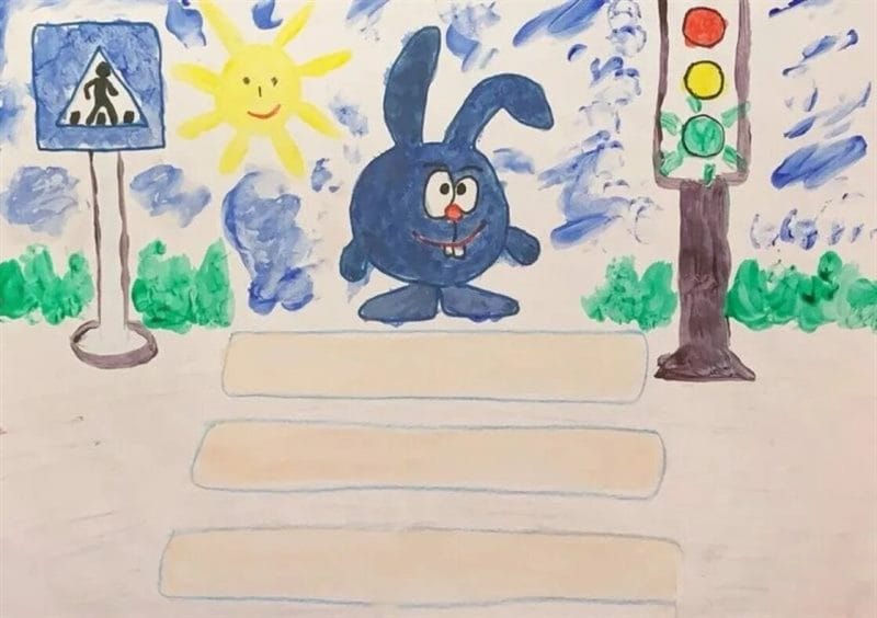 Безопасная дорога глазами детей: 190 рисунков по ПДД #49