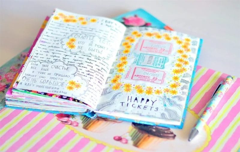 270 идей для оформления личного дневника #97