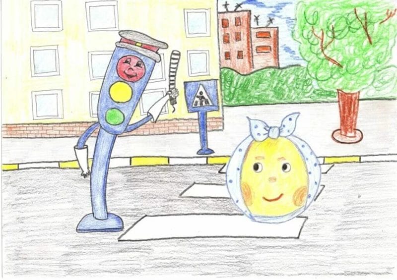Безопасная дорога глазами детей: 190 рисунков по ПДД #43