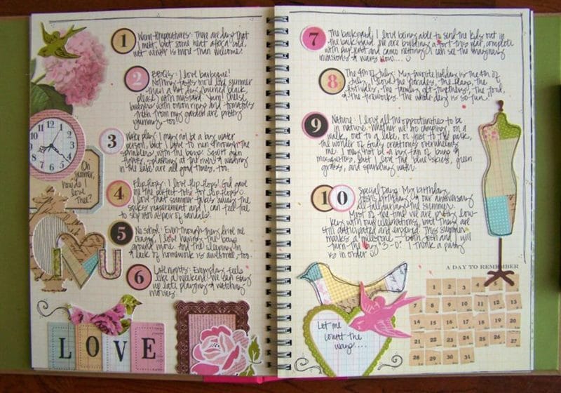 270 идей для оформления личного дневника #112