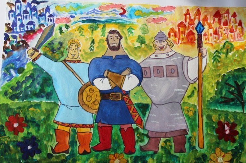 115 рисунков русских богатырей карандашами и не только #5