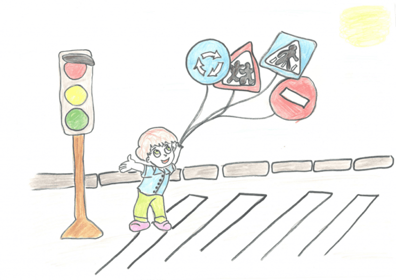 Безопасная дорога глазами детей: 190 рисунков по ПДД #150