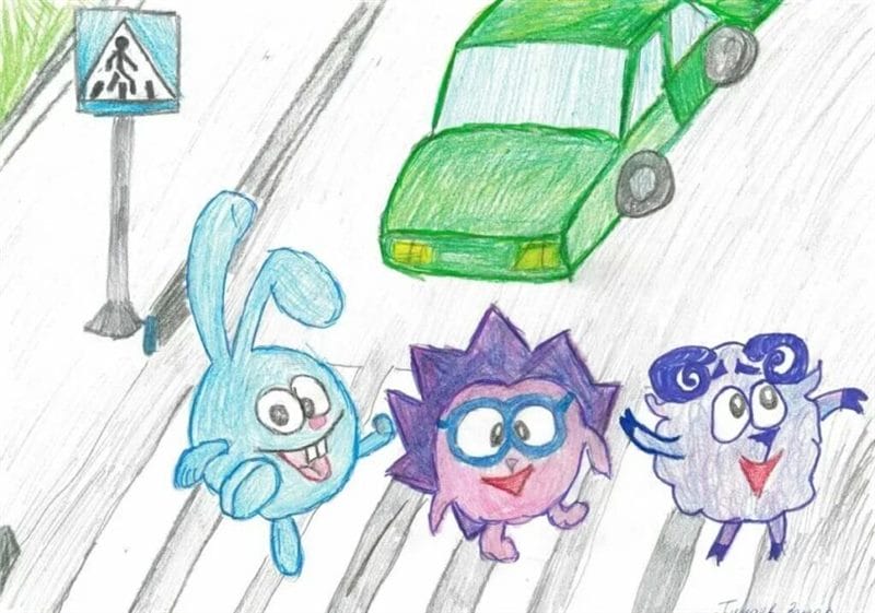 Безопасная дорога глазами детей: 190 рисунков по ПДД #6
