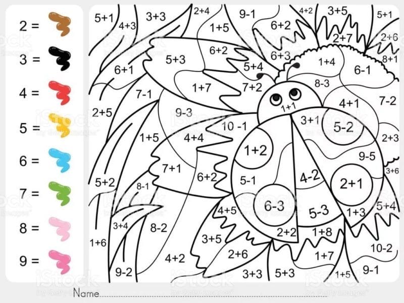 110 математических раскрасок для школьников и дошкольников #36