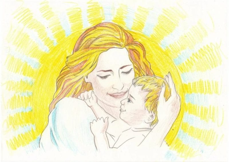 110 красивых и легких рисунков для мамы #16