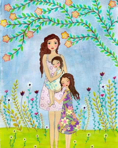 110 красивых и легких рисунков для мамы #34
