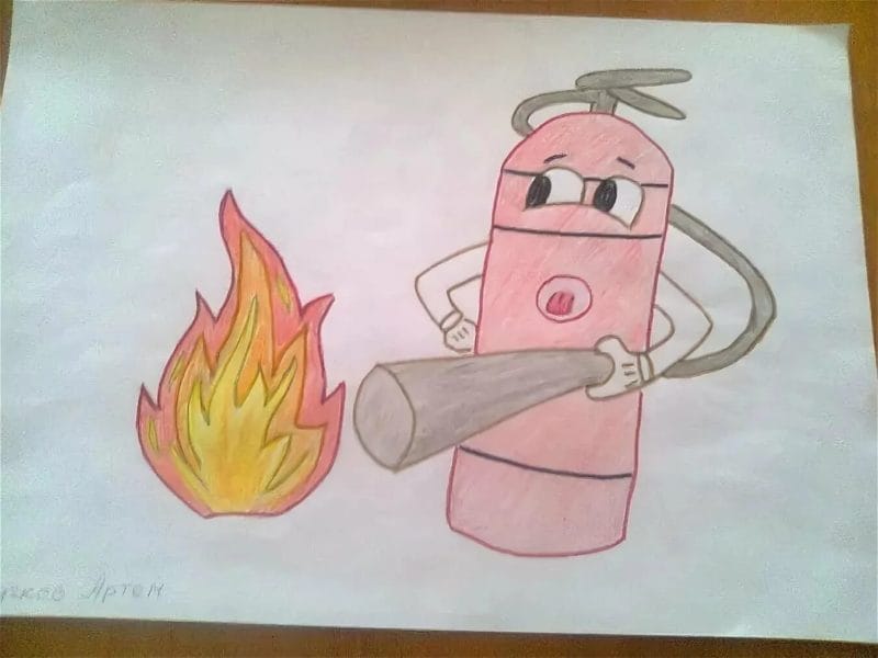 90 рисунков по пожарной безопасности для детей #25