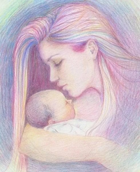 110 красивых и легких рисунков для мамы #24