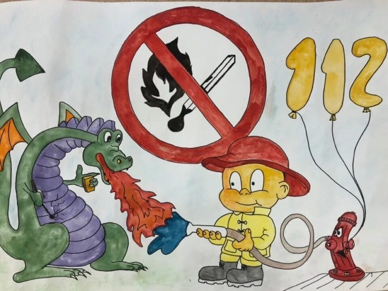 90 рисунков по пожарной безопасности для детей #10