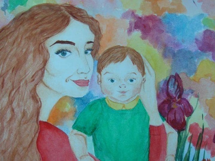 110 красивых и легких рисунков для мамы #70
