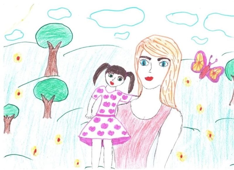 110 красивых и легких рисунков для мамы #15