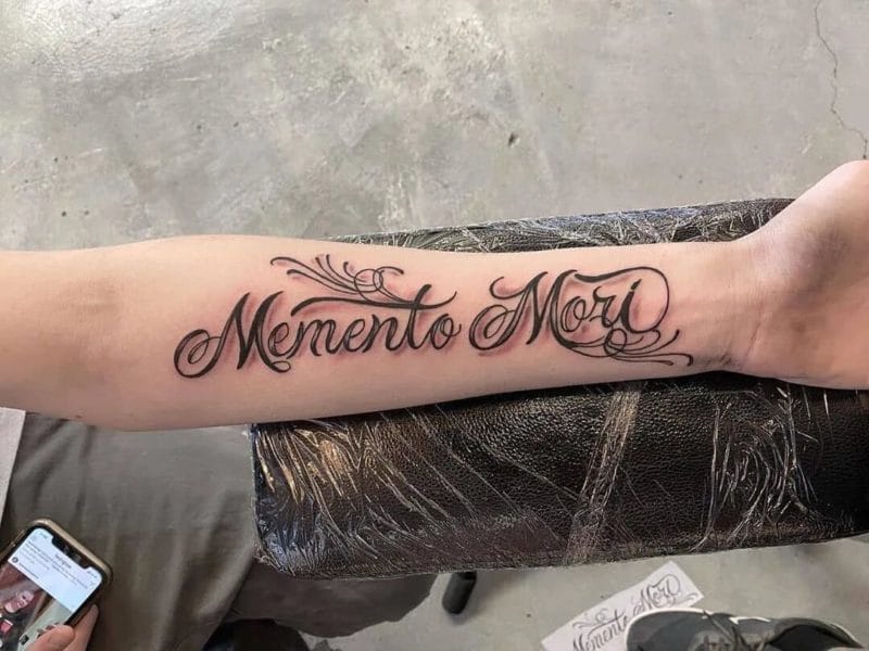 120 тату Memento Mori на руке и не только #58