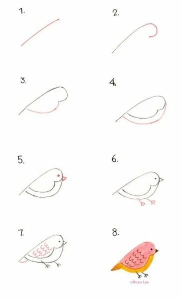 120 рисунков птиц для детей и взрослых #54