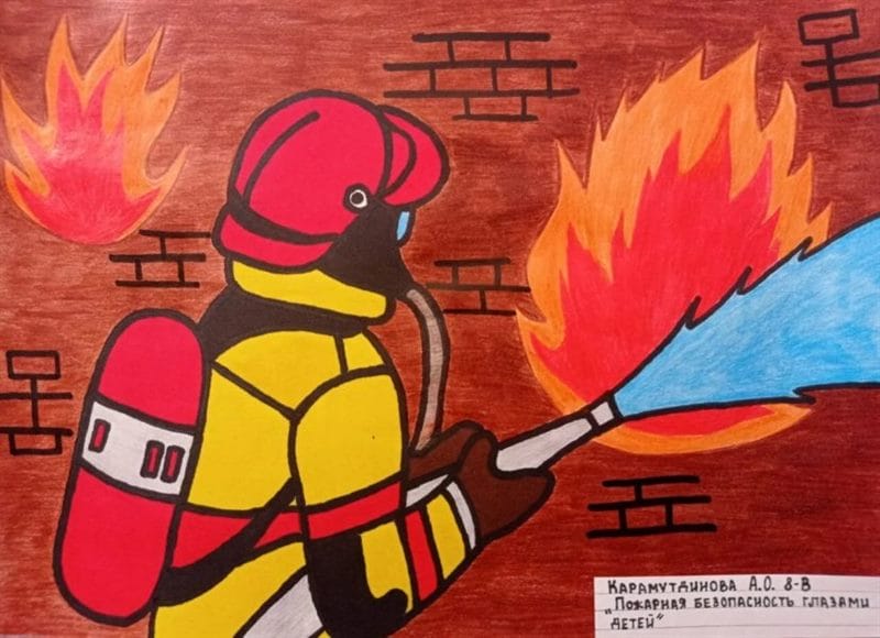 90 рисунков по пожарной безопасности для детей #4