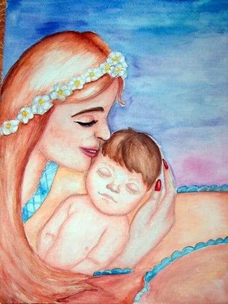 110 красивых и легких рисунков для мамы #61