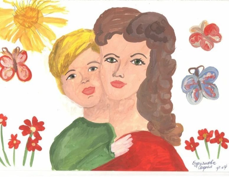 110 красивых и легких рисунков для мамы #87