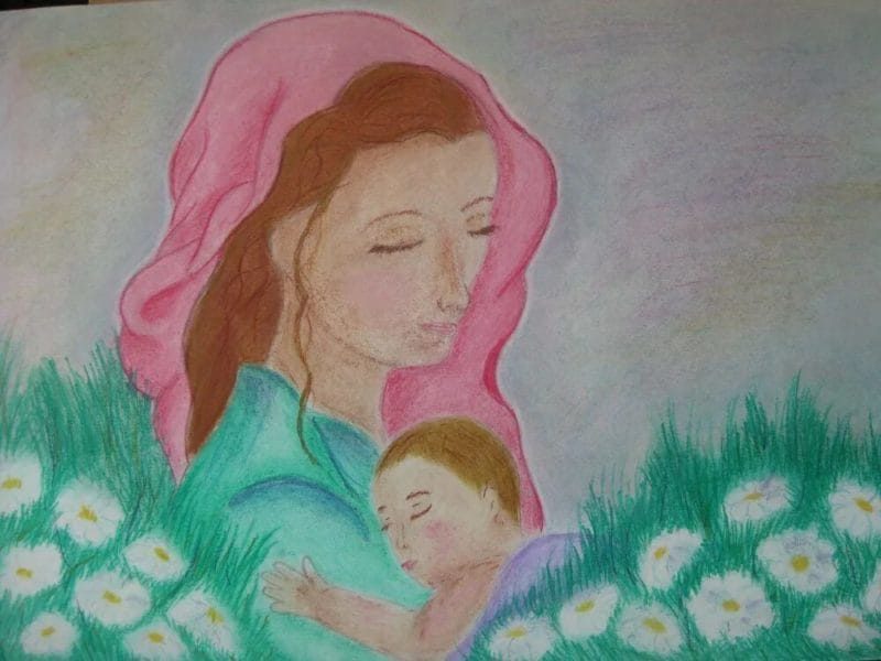 110 красивых и легких рисунков для мамы #18