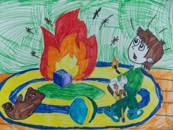 90 рисунков по пожарной безопасности для детей #48