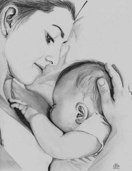 110 красивых и легких рисунков для мамы #82