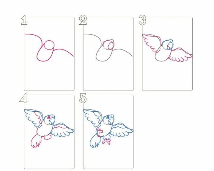 120 рисунков птиц для детей и взрослых #96