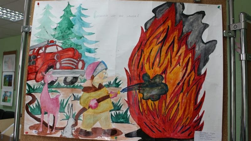 90 рисунков по пожарной безопасности для детей #65