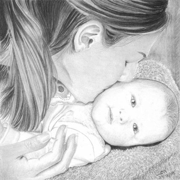 110 красивых и легких рисунков для мамы #26