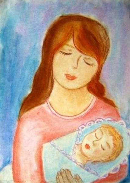 110 красивых и легких рисунков для мамы #92