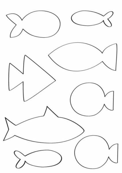 75 трафаретов разных рыбок #65