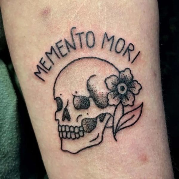 120 тату Memento Mori на руке и не только #11