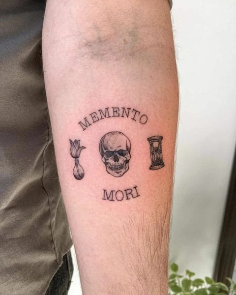 120 тату Memento Mori на руке и не только #8