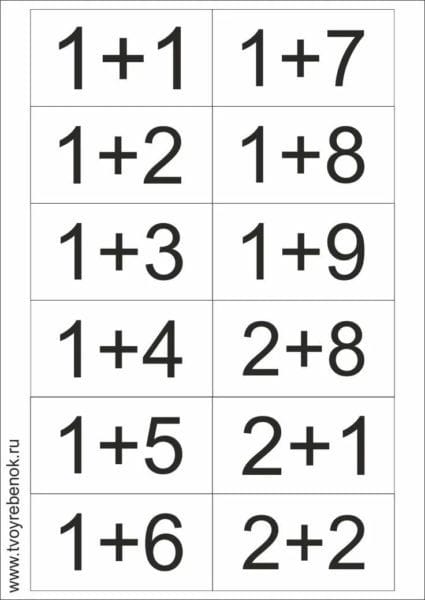 Примеры по математике в пределах 10 и 20 #148