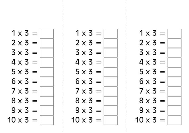 80 таблиц умножения и деления для распечатки (+тренажеры) #7