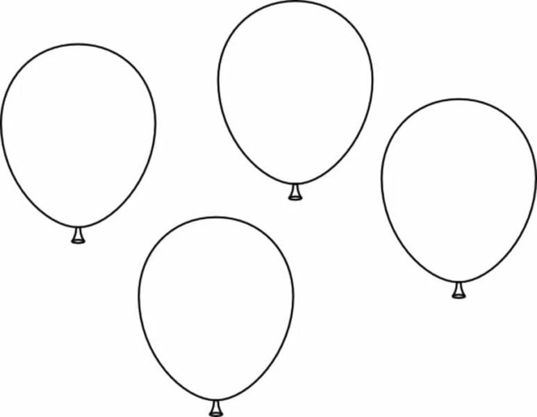 Воздушный шарик: 50 картинок и шаблонов для детей #9