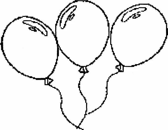 Воздушный шарик: 50 картинок и шаблонов для детей #48