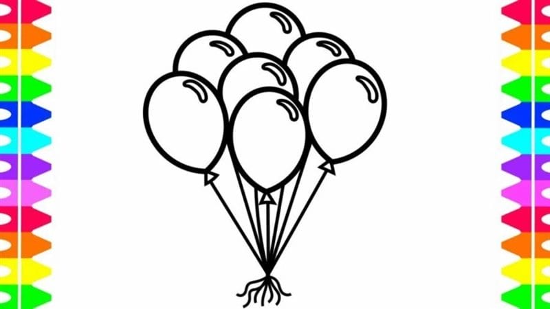 Воздушный шарик: 50 картинок и шаблонов для детей #4