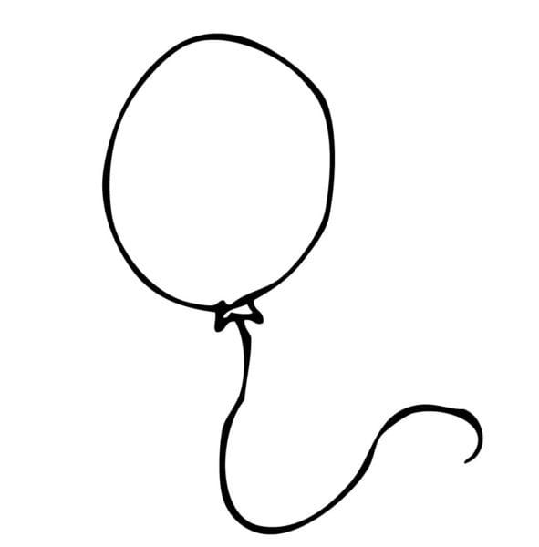 Воздушный шарик: 50 картинок и шаблонов для детей #34