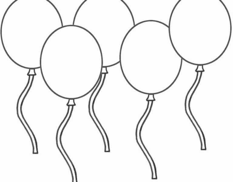 Воздушный шарик: 50 картинок и шаблонов для детей #21