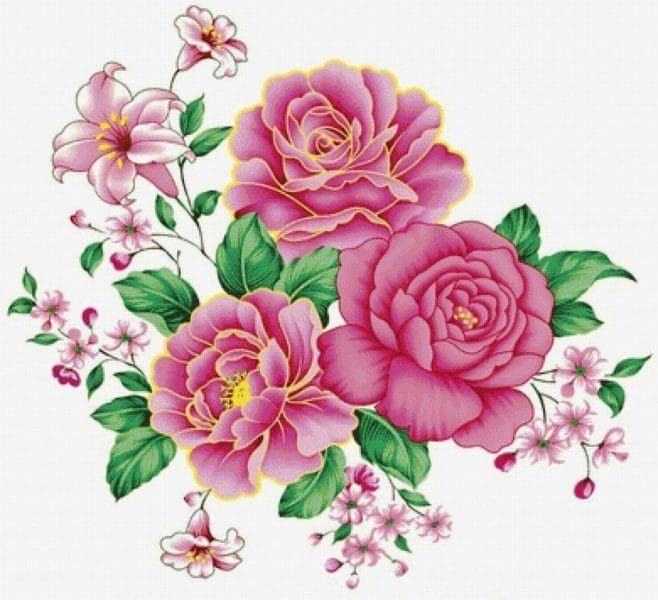 100 рисунков красивых цветов #51