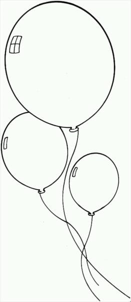 Воздушный шарик: 50 картинок и шаблонов для детей #29