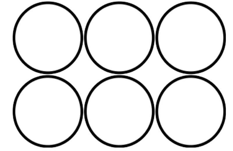 Кружочки: 50 картинок с кругами для распечатки #2