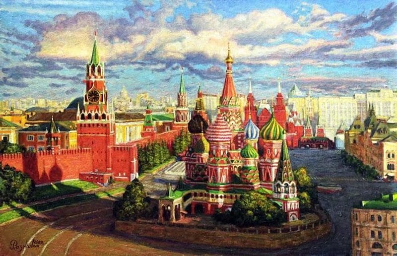 Как нарисовать Кремль и Красную площадь: 65 рисунков #10