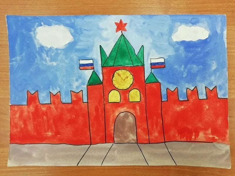Как нарисовать Кремль и Красную площадь: 65 рисунков #43