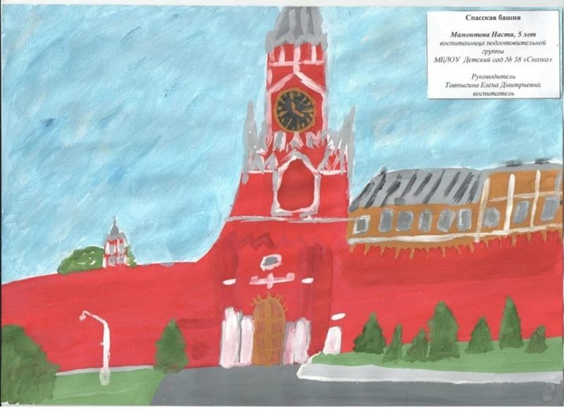 Как нарисовать Кремль и Красную площадь: 65 рисунков #49