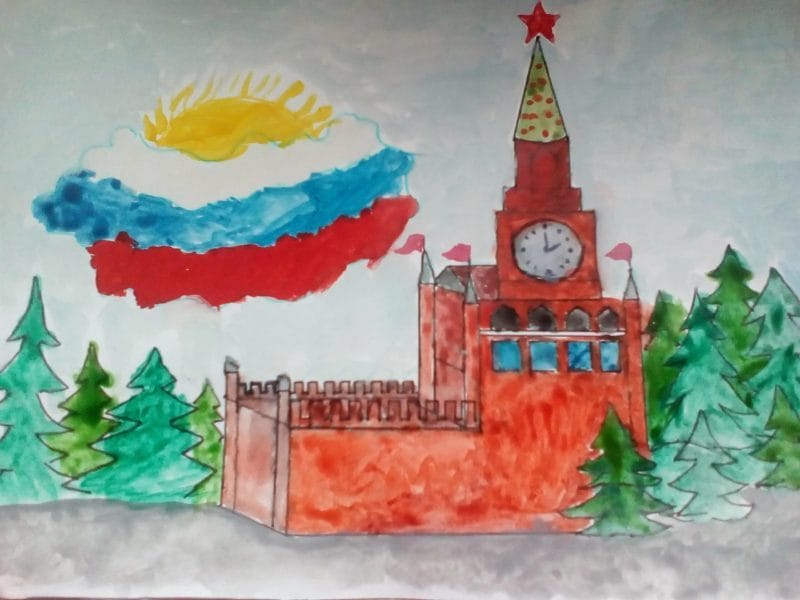 Как нарисовать Кремль и Красную площадь: 65 рисунков #56
