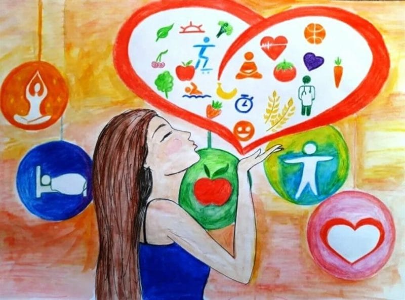 55 плакатов и рисунков на тему здорового образа жизни #32