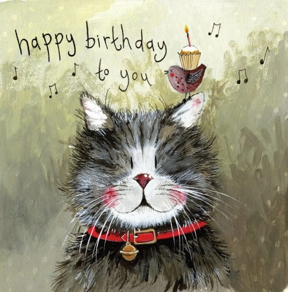 С днем рождения! 100 милых открыток с котиками #20